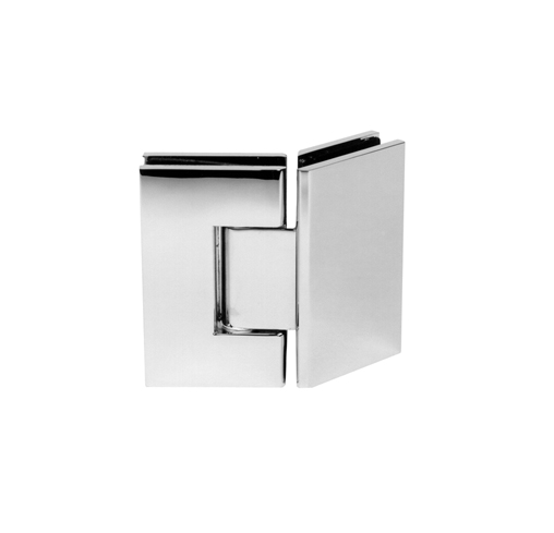 135 degree hinge for frameless shower glass