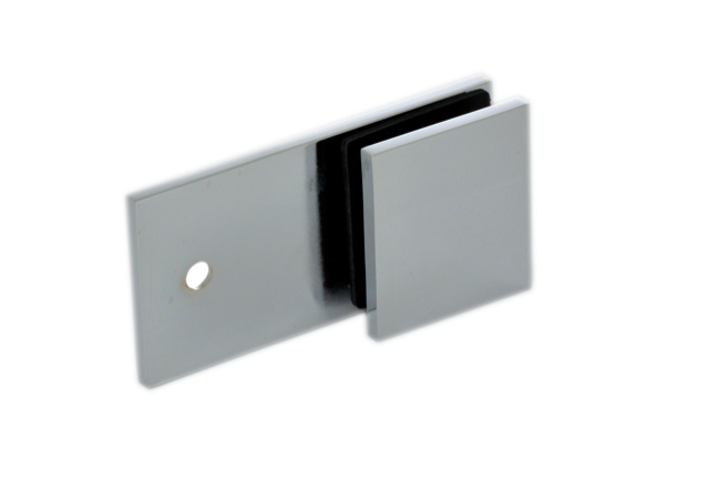 180 degree wall bracket for frameless shower glass