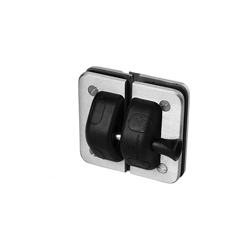 Magnetic latch for a frameless glass pool gate