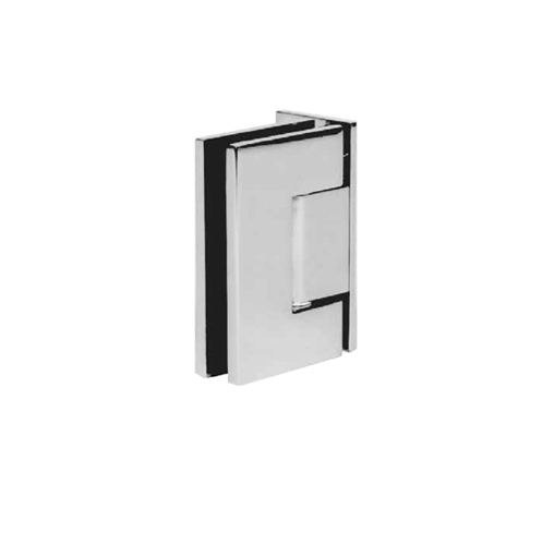 Wall-mounted hinge for frameless shower glass